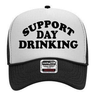 Support Day Drinking Adult Humor Funny Foam Trucker Snap Back Hat